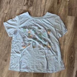 Zoe + Liv Blue Plant Graphic Tee